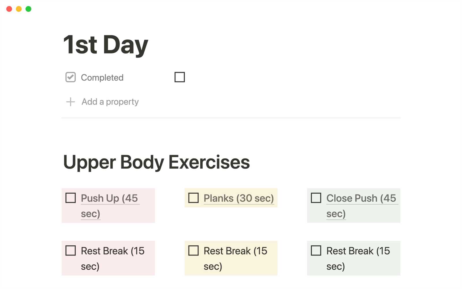 90 day workout calendar template