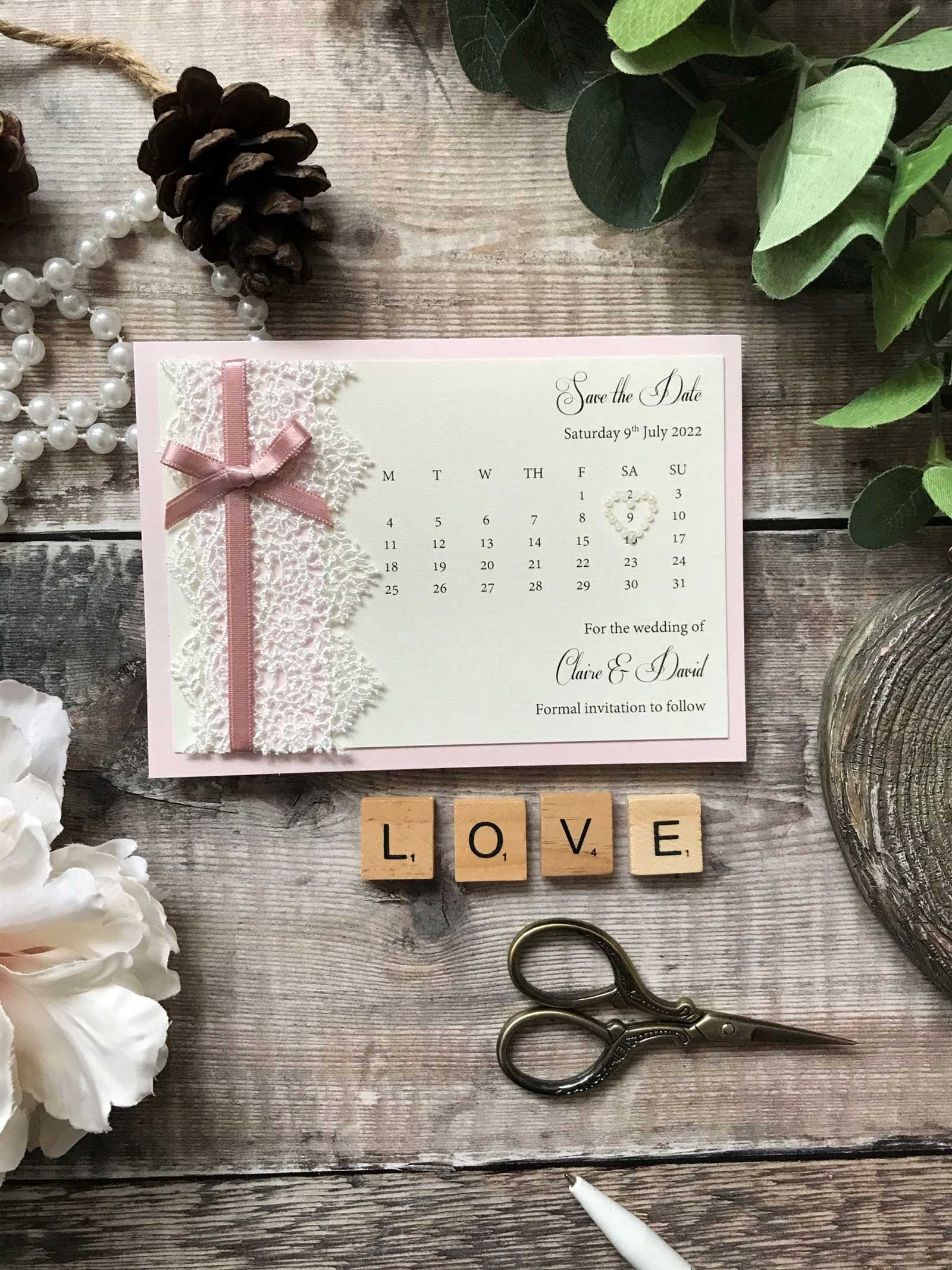 save the date calendar template