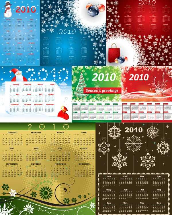 calendar template 2010