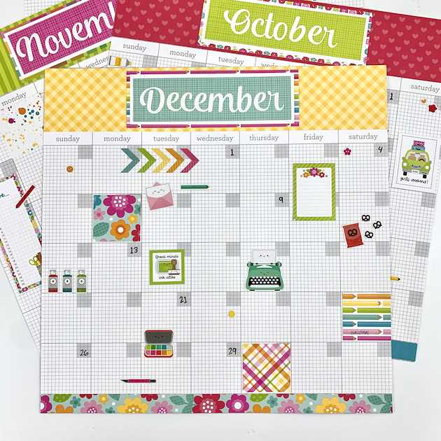 scrapbook calendar template