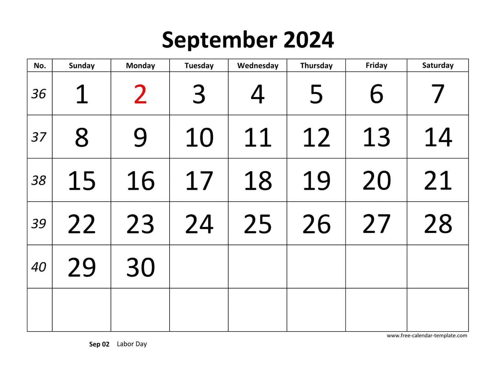 september calendar template editable