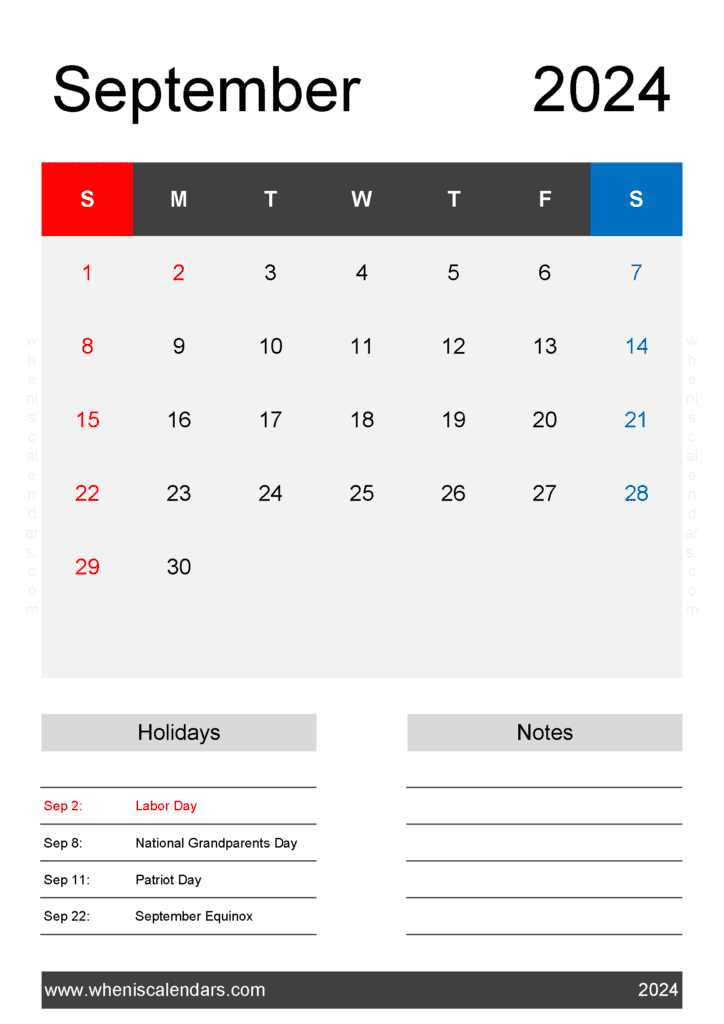 september calendar template free