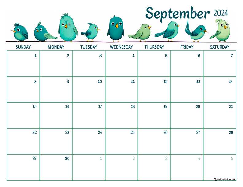 september calendar template free