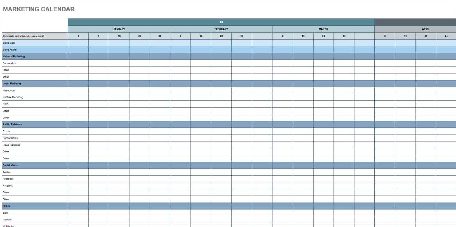 shareable calendar template