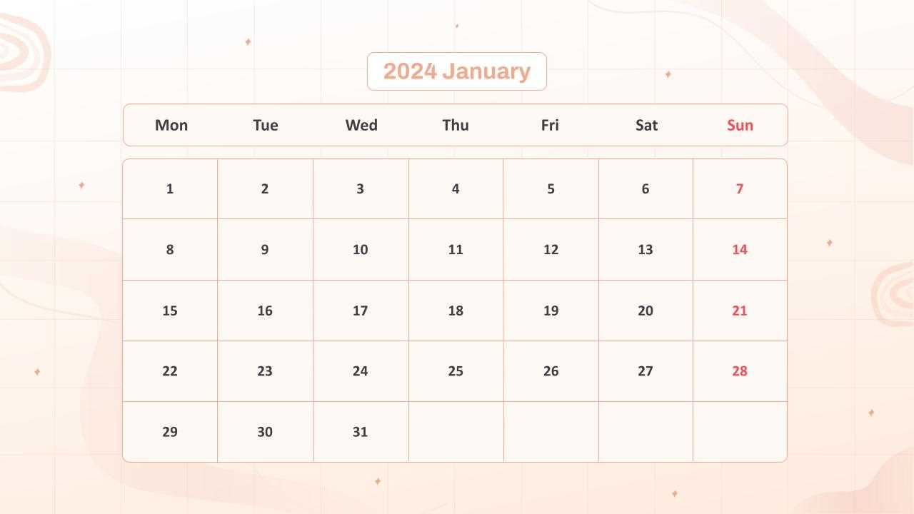 calendar html template