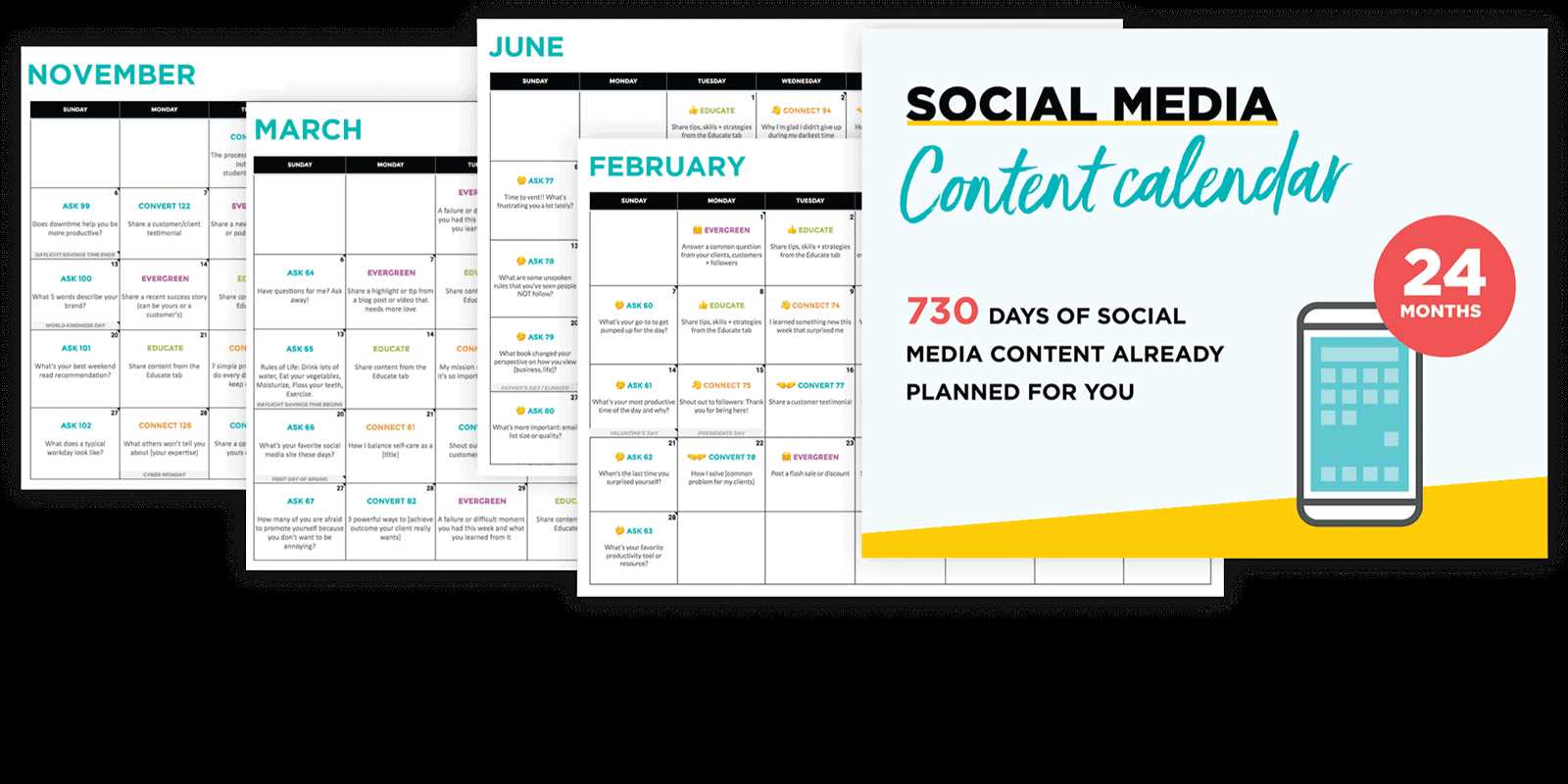 simple content calendar template