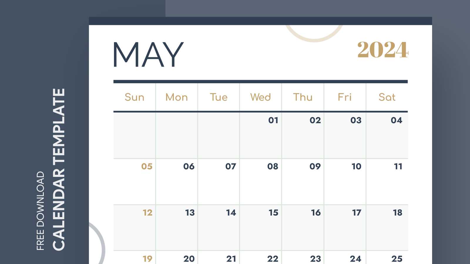 month of may calendar template