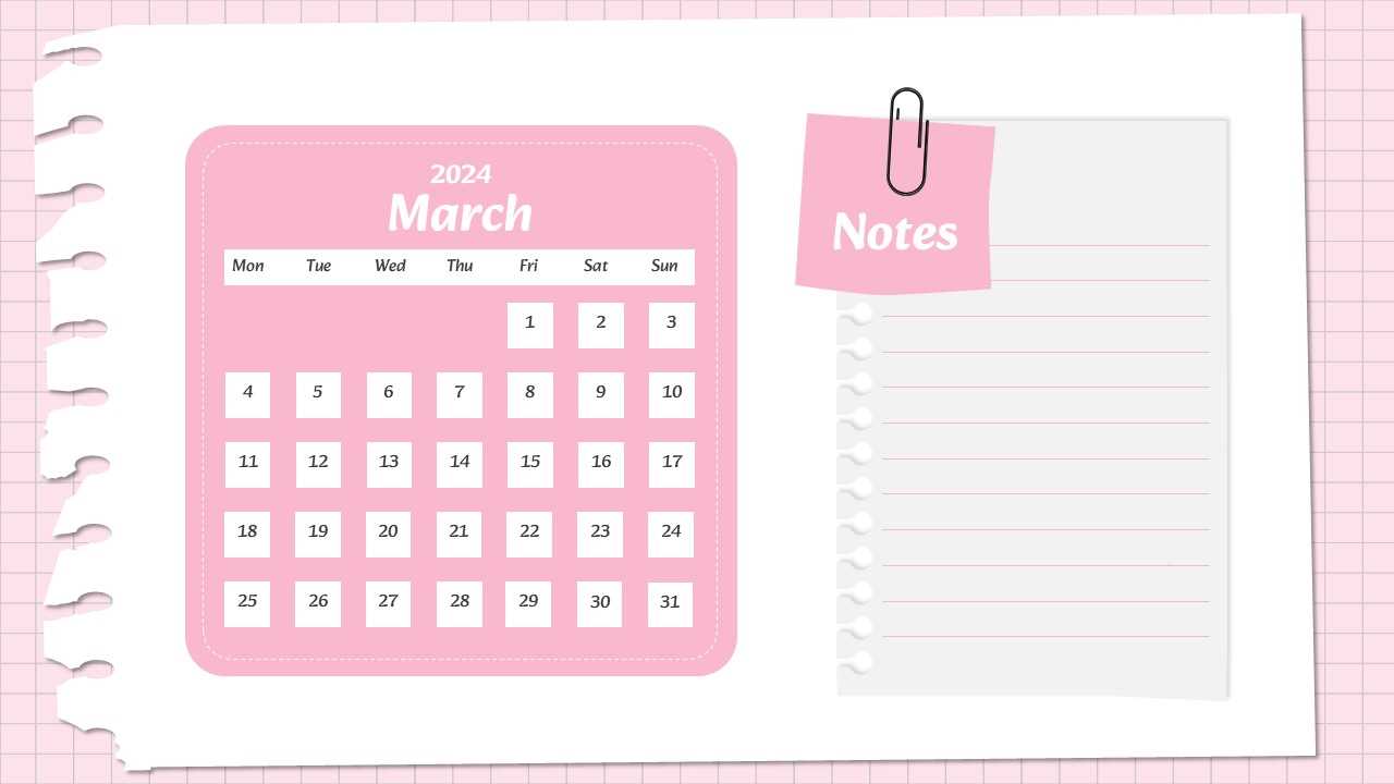 slides calendar template