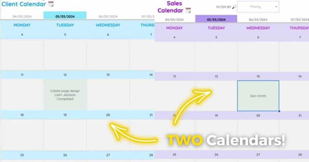 smartsheet calendar template 2025