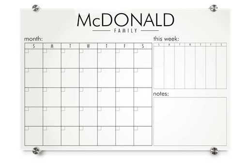 printable dry erase calendar template