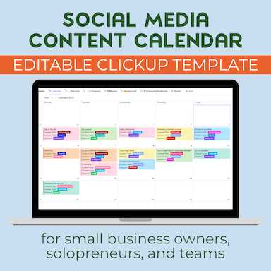 social media calendar template download free