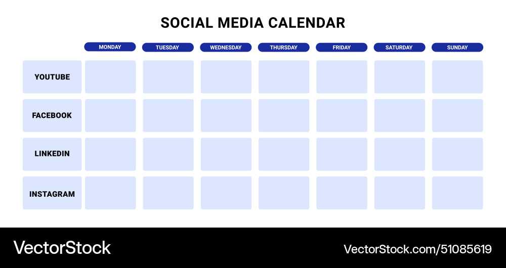 social media calender template