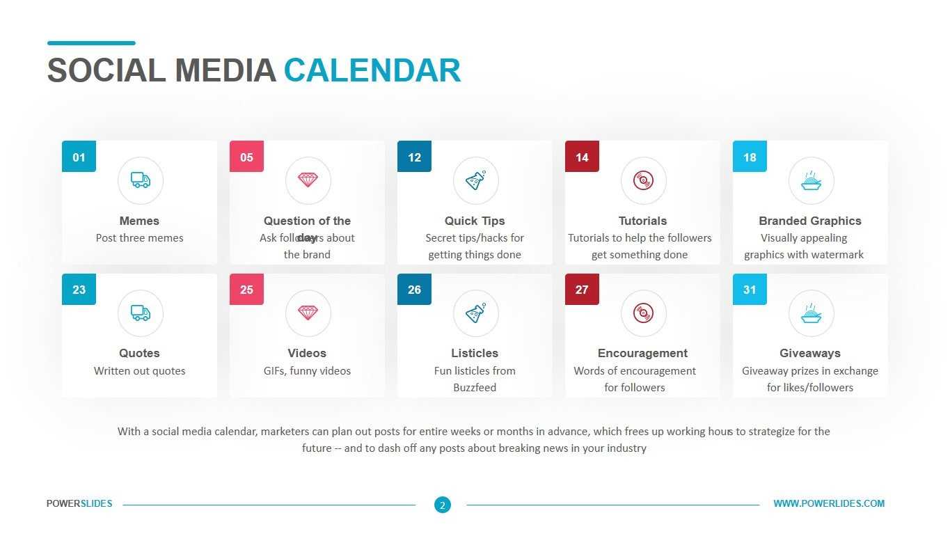 social media marketing calendar template free