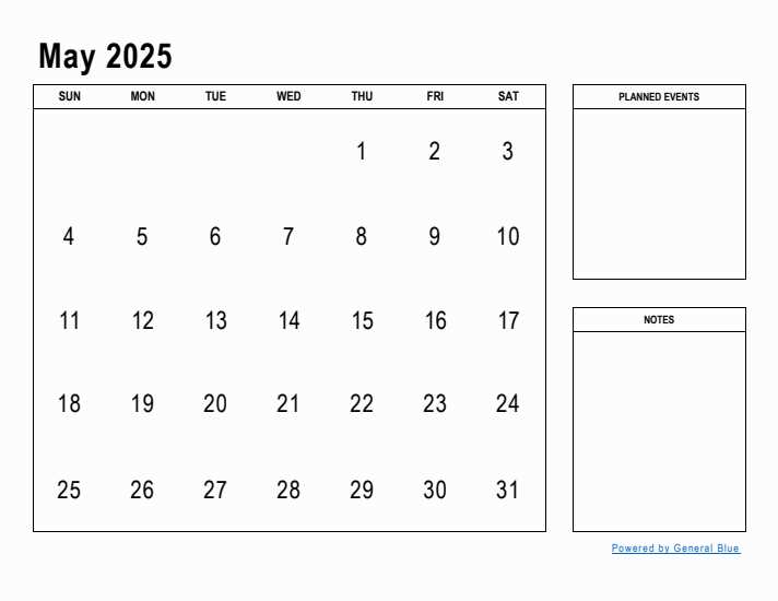 editable may 2025 calendar template