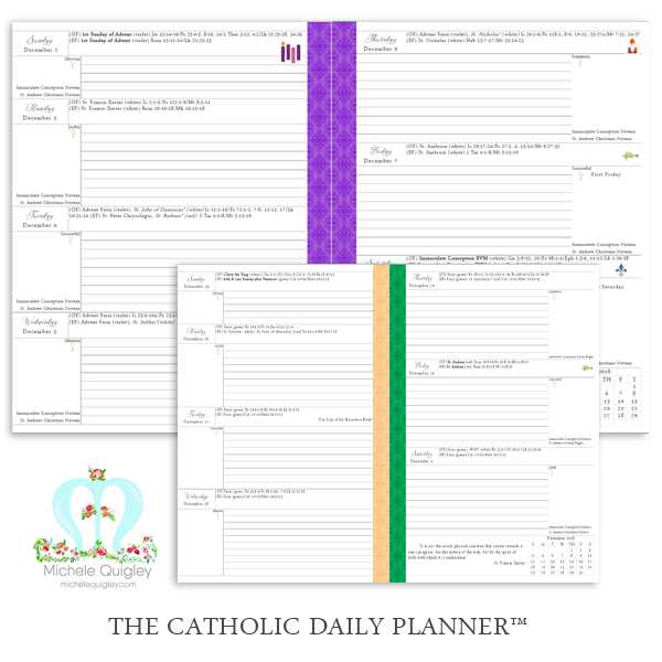 catholic calendar template