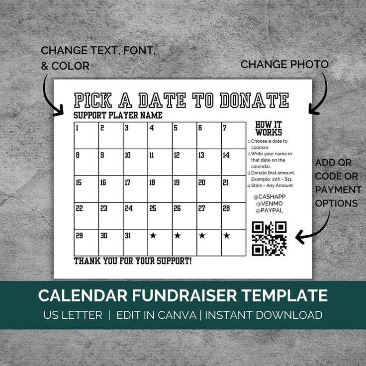 sponsorship calendar template