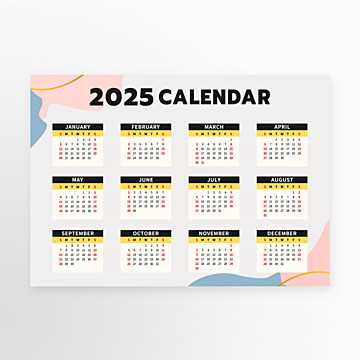 spreadsheet calendar template 2025