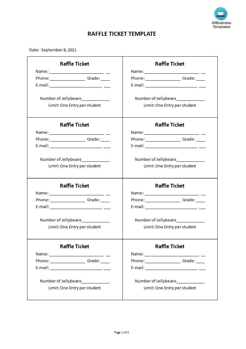 free calendar raffle template