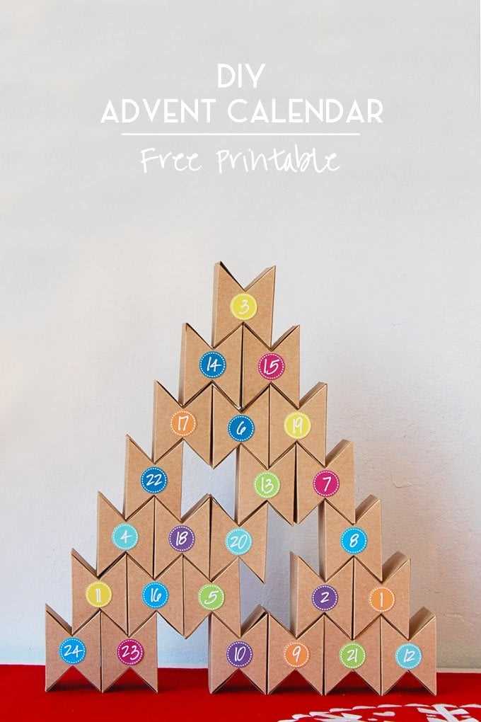 advent calendar christmas tree template