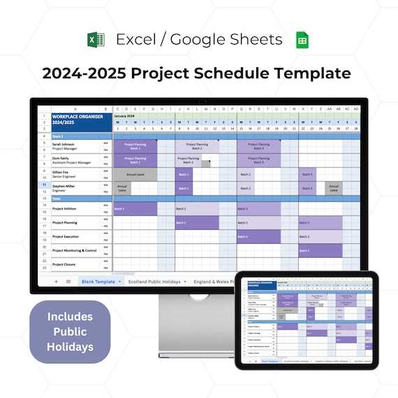 work plan calendar template 2025