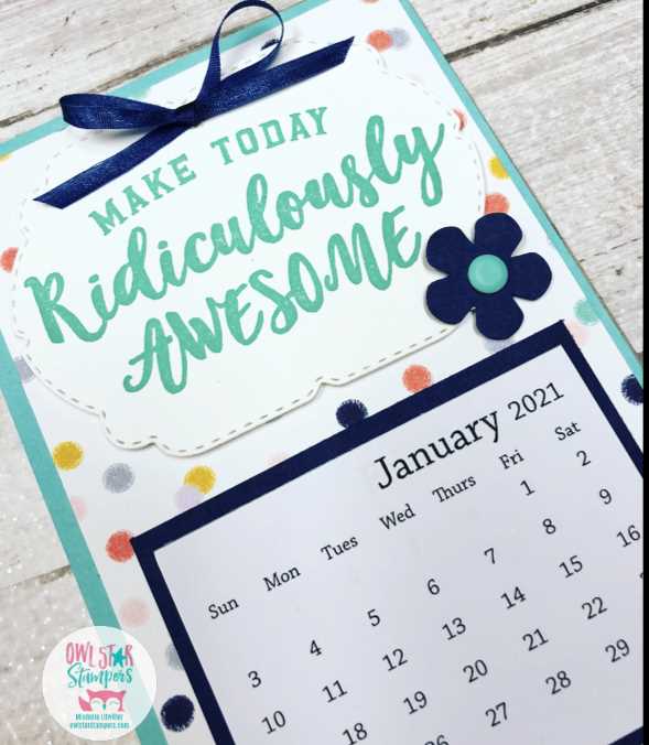 stampin up calendar template