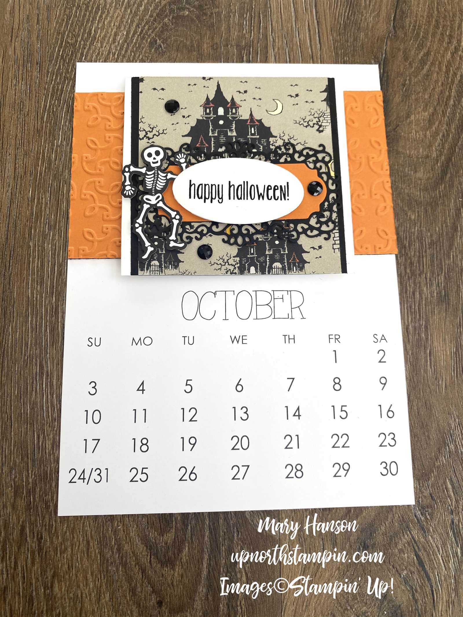 stampin up calendar template