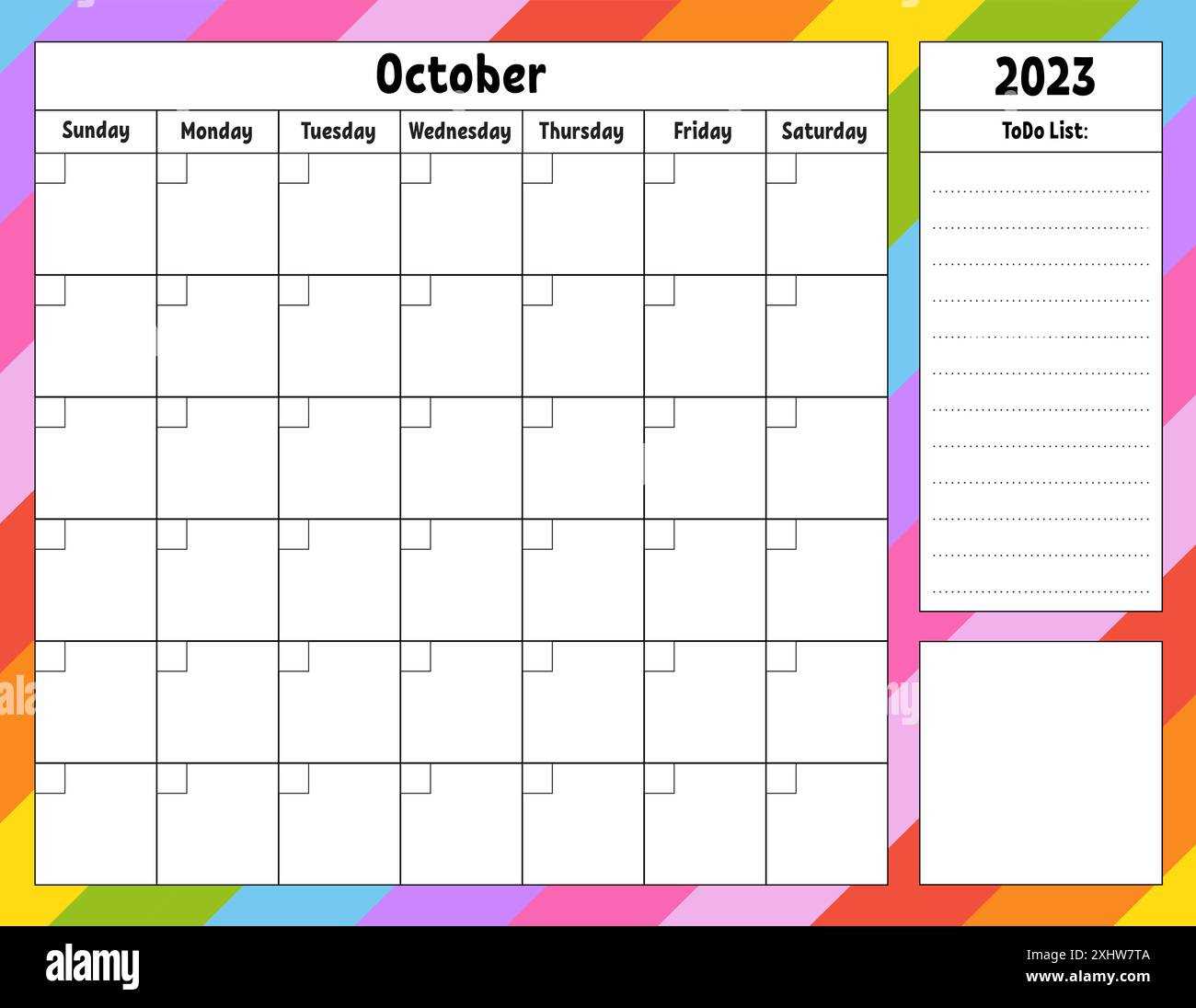 sunday only calendar template