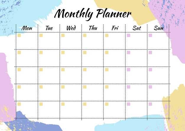 calendar schedule template monthly