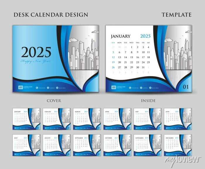 table calendar 2025 template