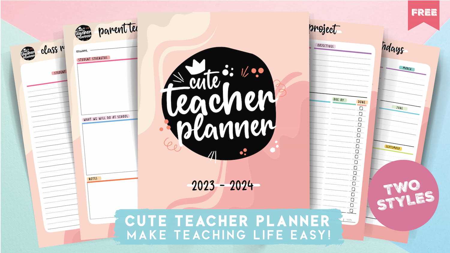 teacher calendar planner template