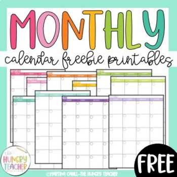 teacher calendar template