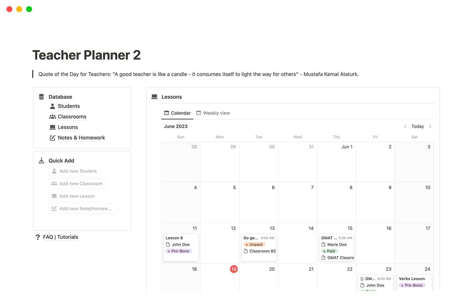 teacher planning calendar template