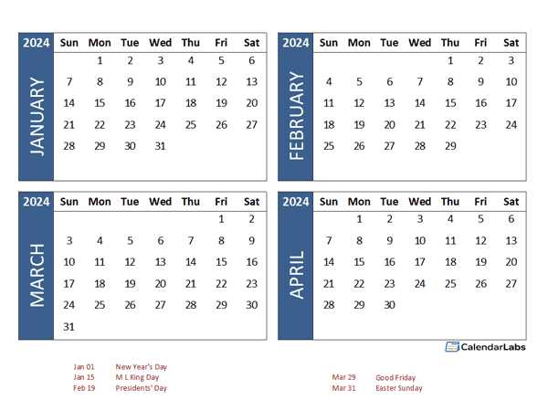 month to month calendar template