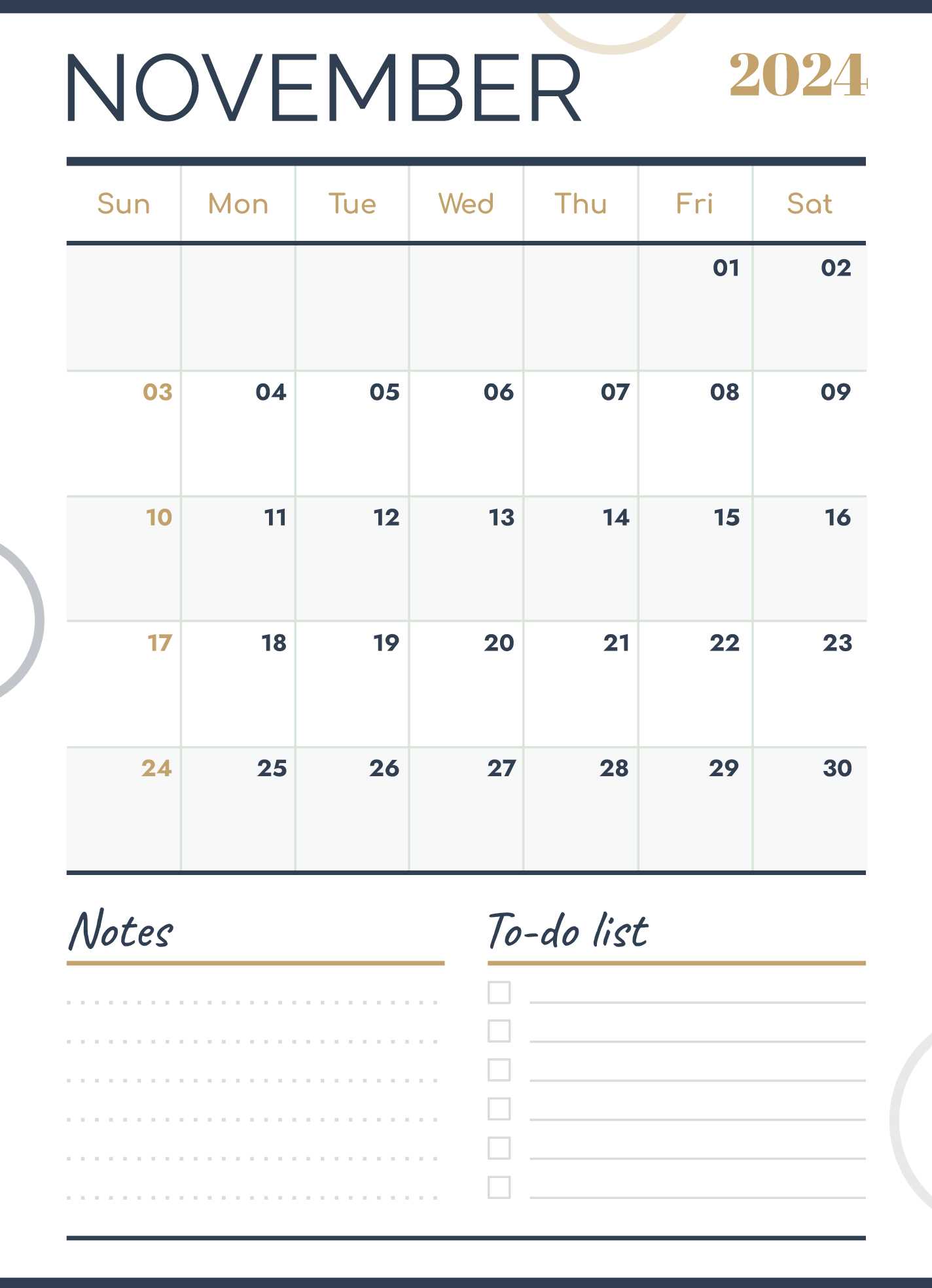 thanksgiving calendar template