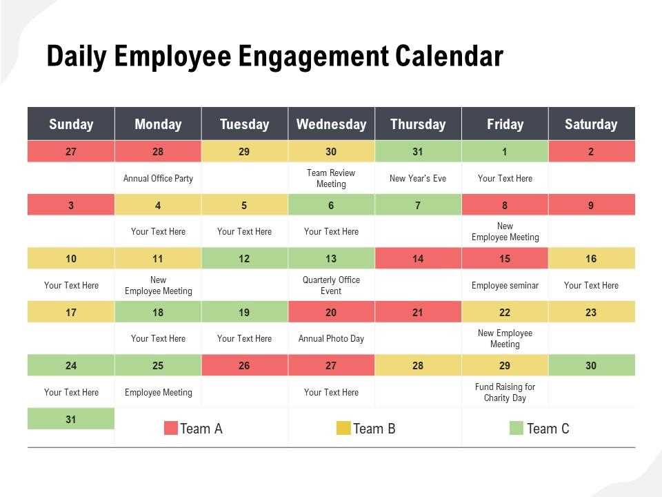 engagement calendar template