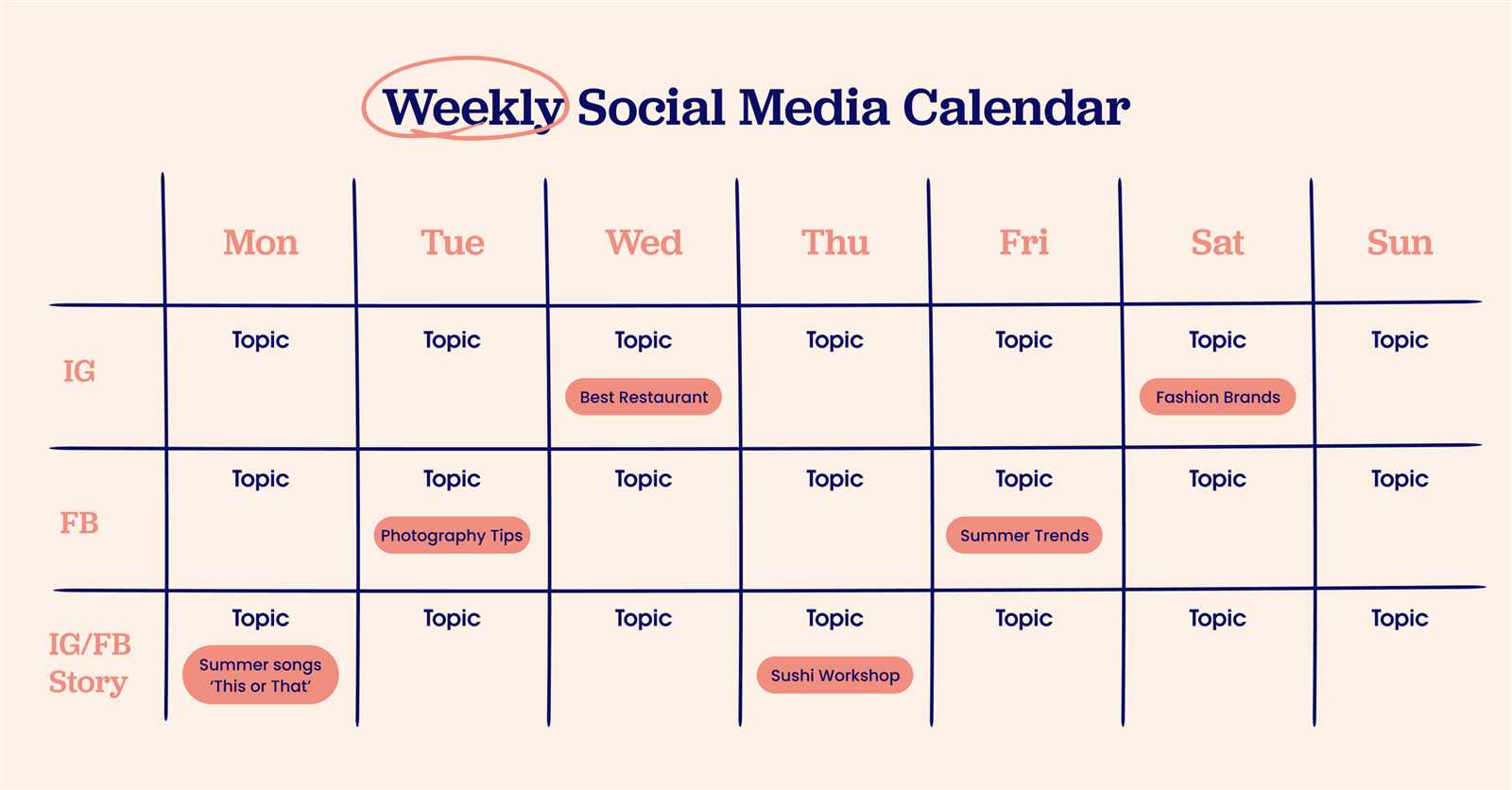 tiktok content calendar template free