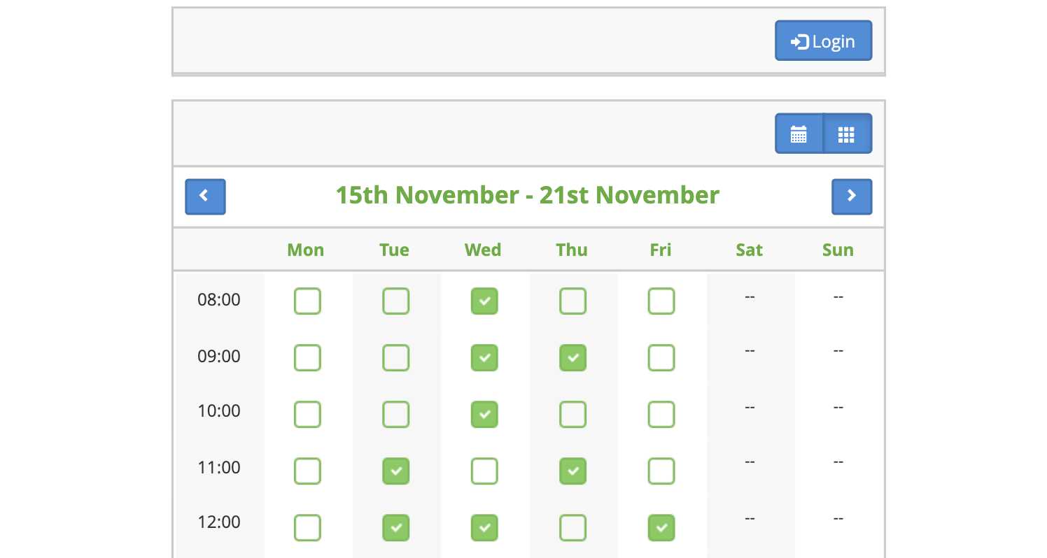 time slot calendar template