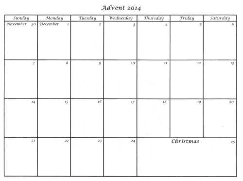 avid calendar template