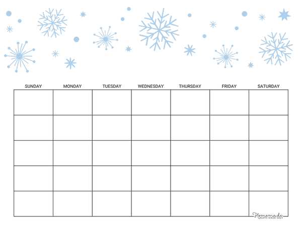 30 day blank calendar template