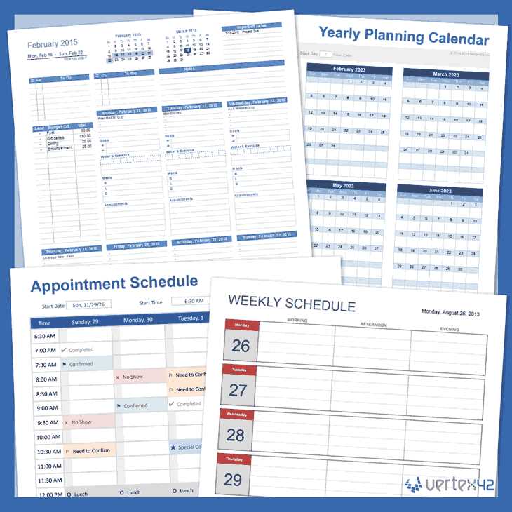 microsoft office weekly calendar template