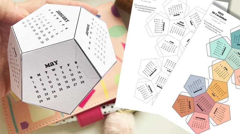 dodecahedron calendar template