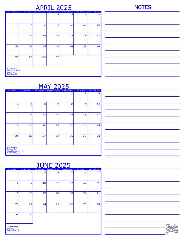 3 month calendar 2025 template