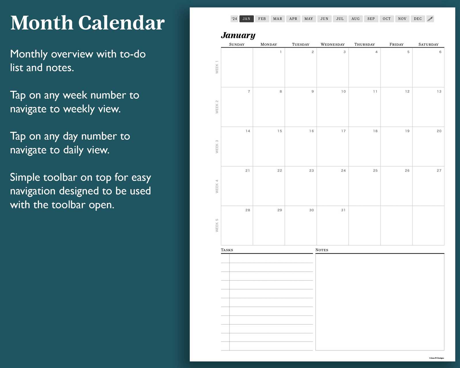 remarkable monthly calendar template