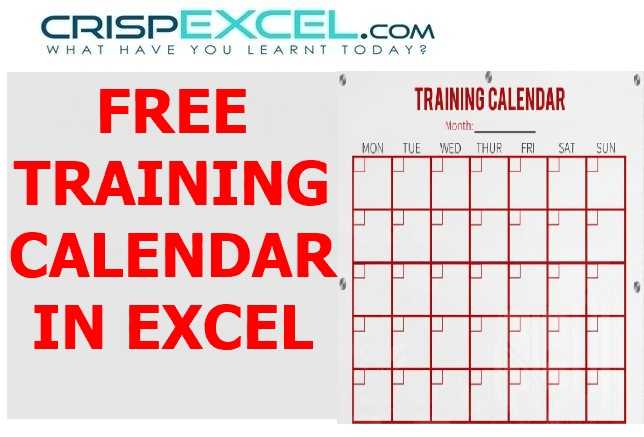 corporate training calendar template