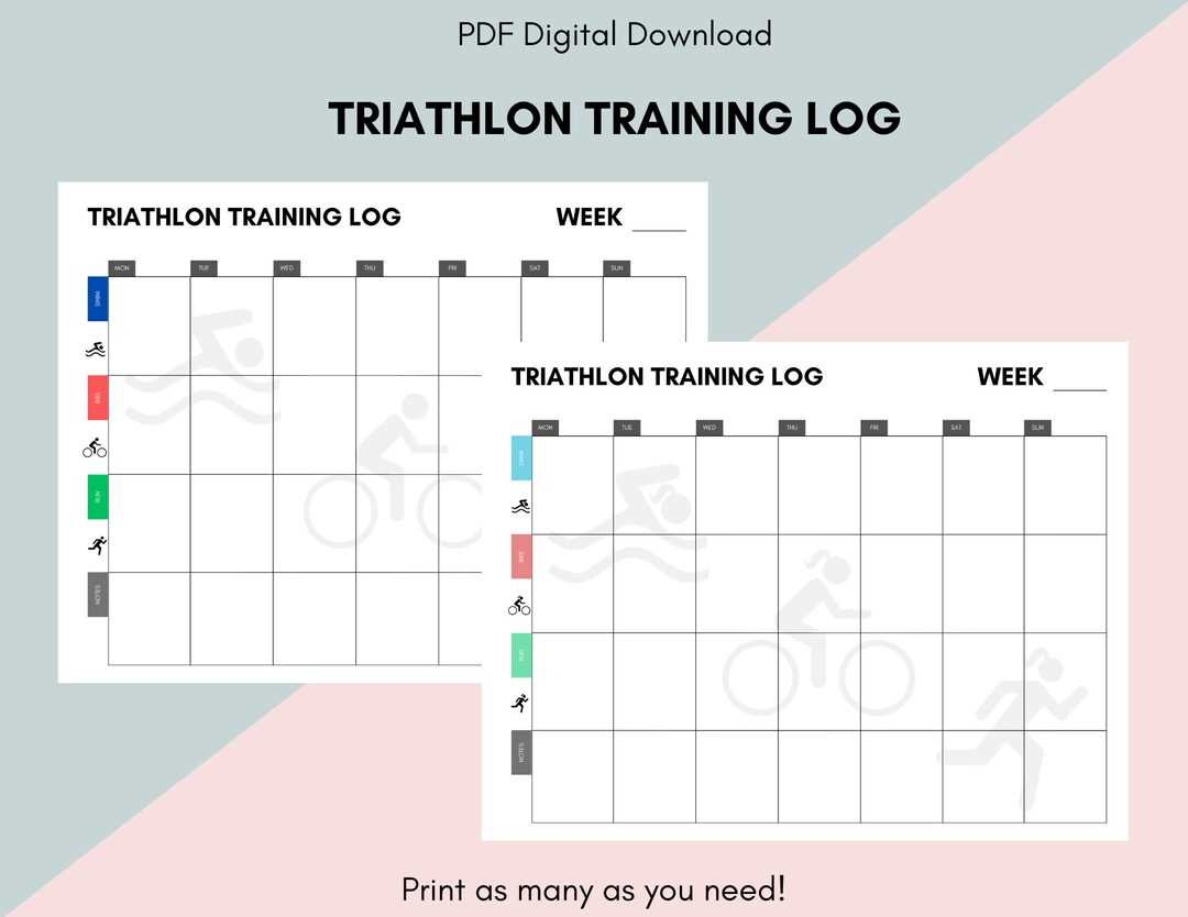 triathlon training calendar template