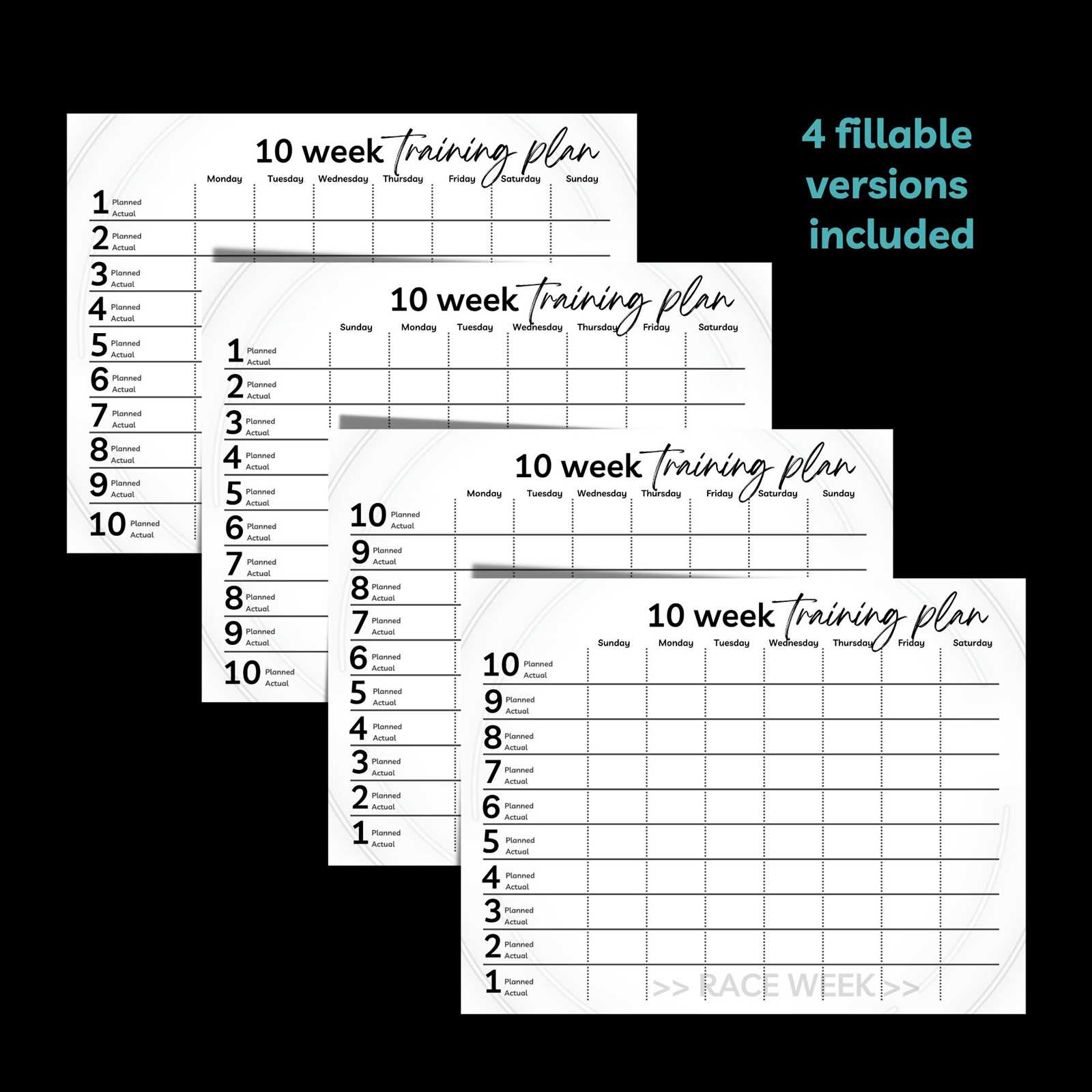 triathlon training calendar template