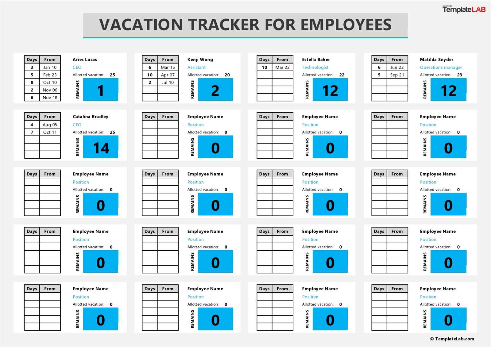 family vacation calendar template