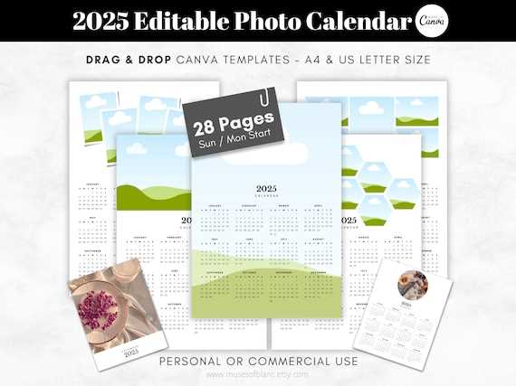 yearly calendar templates 2025