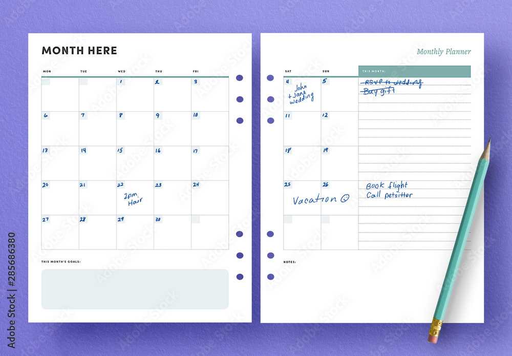 calendar agenda template