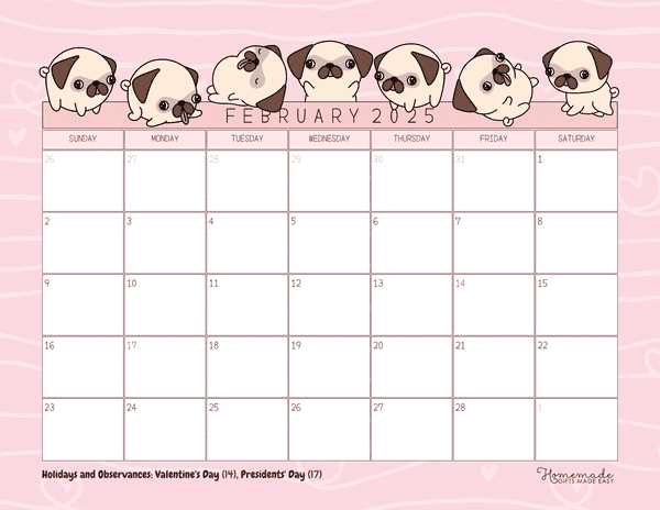 february 2025 calendar template free